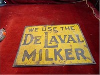 Vintage De Laval Milker tin sign.