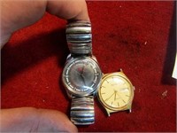Vintage Fossil Airplane watch & Elgin watch.