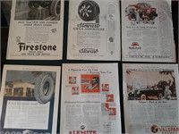 Set of 12 Auto Parts & Accessory Ads 1924 on III