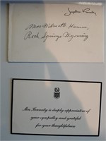 Sympathy Thank You Card signed by Jackie Kennedy