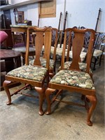 SET OF 4 SOLID CHERRY QUEEN ANNE CHAIRS