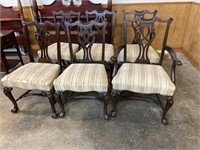 SET OF 6 CHIPPENDALE CHAIRS