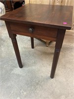 EARLY TURNED LEG 1 DRAWER TABLE