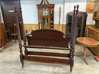 SOLID MAHOGANY FLAME GRAINED TALL POST BED