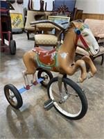 RARE METAL HORSE TRICYCLE
