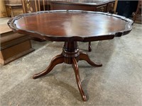 LARGE MAHOGANY PIE CREST TABLE