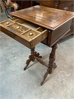 INLAID VICTORIAN SEWING STAND