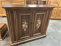 PAINTED TWO DOOR CONSOLE CABINET