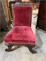 19TH CENT. FEDERAL INLAID CHAIR MAHOGANY