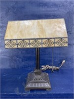TIFFANY STYLE MODERN BANKERS LAMP