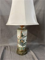 PORCELAIN ORIENTAL LAMP