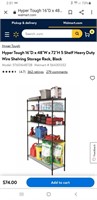 Hyper Tough 48'' 5 shelf storge rack
