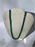 Jade or jadeite necklace, 16”