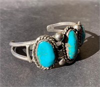 Sterling/turquoise bracelet