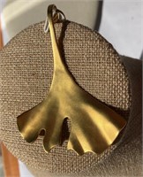 Brass China RLM Studio ginkgo leaf pendant