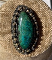 925 Sterling/turquoise brooch