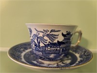 Willow Burleigh Ware Cups, Saucers