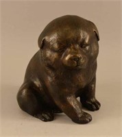 Bronze Sitting Puppy