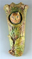 Weller Woodcraft 1917 Owl In Tree Wall Pocket