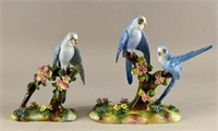 Crown Staffordshire J. T. Jones Parakeet Figurines