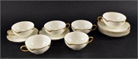 Haviland Silver Anniversary Cups And Saucers