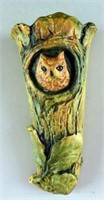 Weller Woodcraft 1917 Owl In Tree Wall Pocket