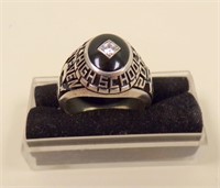 MEN'S STERLING CLASS RING W/STONE