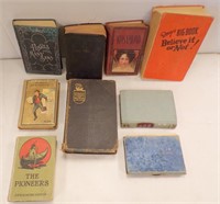(9) VINTAGE BOOKS - SOME DATED 1872, 1900, 08, 29