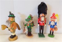 (4) SMALLER NUTCRACKERS, 2 ARE MADE IN GERMANY