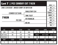 PCC COWBOY CUT 7102H