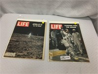 2 Life magazines Leaving for the moon July 25