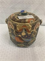 Japanese Satsuma Ice Bucket hand painted.