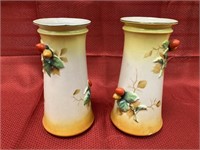 Pair of Trico Japanese Luster Vase 7.5”hgt.