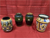 4 Unmatched vase, 2 made in Japan, 2 native