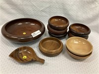 10 pieces  treen ware items