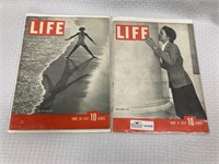 2 Life magazines June 21 and 28 1937.