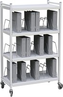 4 Shelves 30 Binder Capacity (Light Gray)