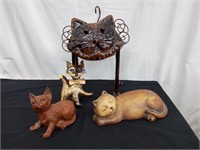 Kitty Ceramics and Stand