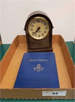 MASONIC BIBLE & NEW HAVEN WESTINGHOUSE JEWELED WI