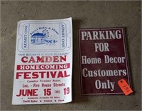 2 CAMDEN HOMECOMING FESTIVAL POSTERS/PARKING FOR