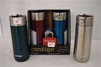 LOT OF 4 CONTIGO TRAVEL CUPS