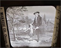 12 Magic Lantern Slides Life of Washington