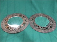2 mirrors on 1901 cast iron floor grates