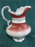 Large antique water pitcher - 12 1/2" tall