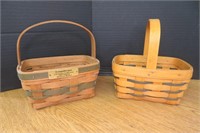 2 Longaberger Baskets 7" long