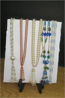 5 Vintage Beaded Necklaces