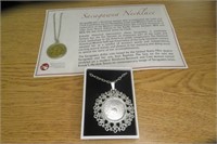 Nice Quarter Necklace & a Sacagawea Dollar w Info