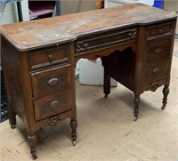 Vintage rolling desk 47.5 wide 18 inches deep 31