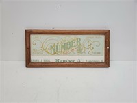 Vtg. Frankle Bros. "Number 3" Framed Logo Print