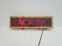 Vtg. Metal "Backing" Light Box Sign